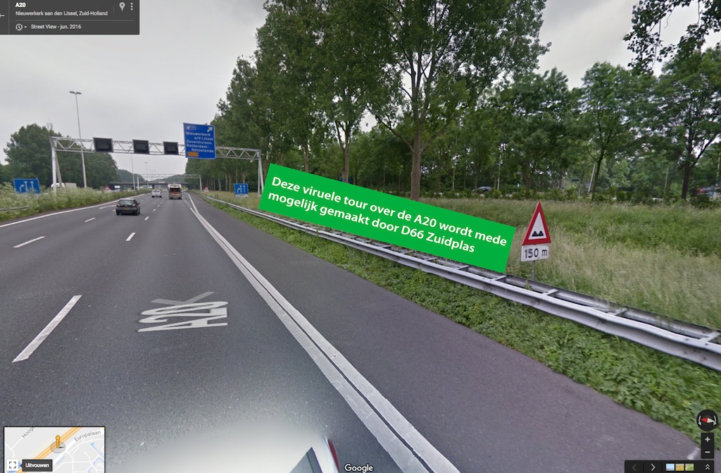 Je bekijkt nu D66 Zuidplas wil ‘virtuele tour’ A20 om kosten verbreding te voorkomen