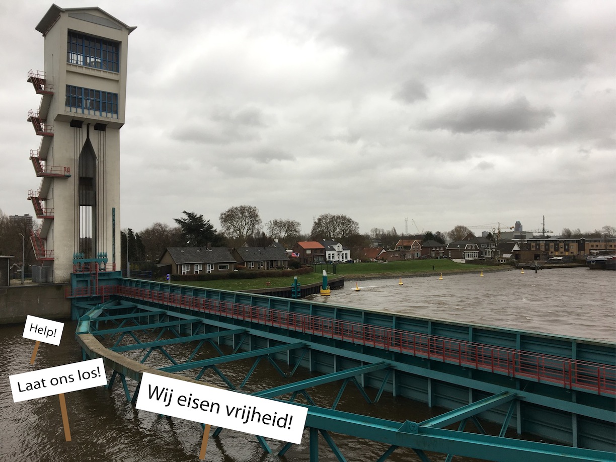Lees meer over het artikel Vissen Hollandsche IJssel balen van afsluiting waterkering Algerabrug – ‘We worden in onze vrijheid beknot’
